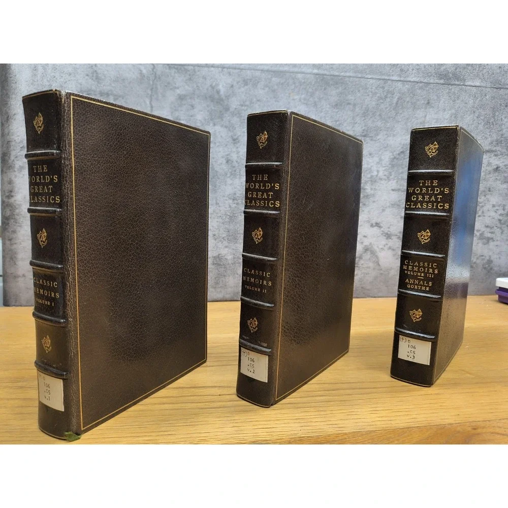 Classic Memoirs [in 3V] 1901 Intro by‎ George Saintsbury World's Great Classics